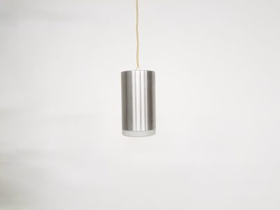 Raak pendant light aluminum and milk glass