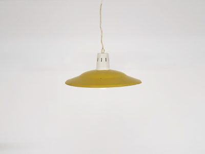 Retro ceiling lamp in red and yellow