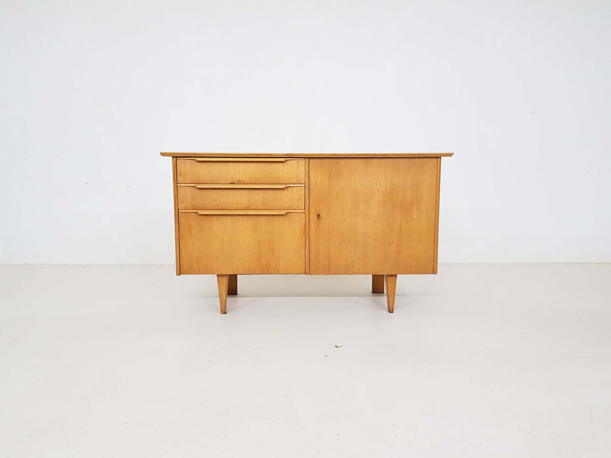 Oak Credenza Or Sideboard Attributed To Cees Braakman For Pastoe