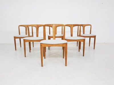 Set Of 6 Johannes Andersen For Uldum Mobelfabrik Oak Dining Chairs
