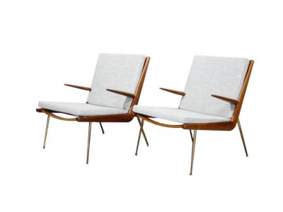 Boomerang lounge Chair “FD-159” by Peter Hvidt & Orla Molgaard-Nielsen for France & Son, 1950s Denmark