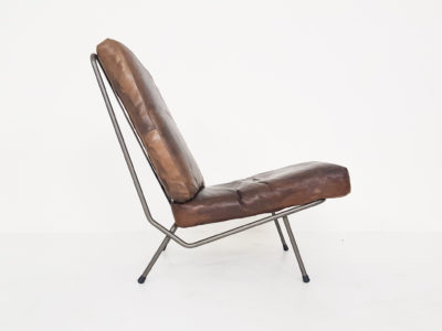Koene Oberman for Gelderland Leather Lounge Chair, The Netherlands 1954