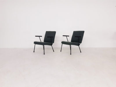 Set of 2 Lounge Chairs Model 1407 by Wim Rietveld and A.R. Cordemeyer for Gispen, 1954 Dutch Design