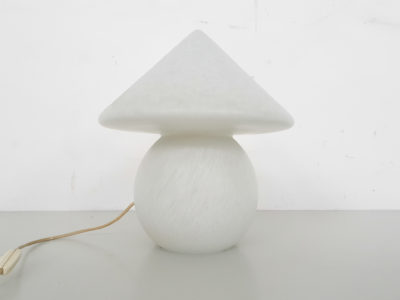 White opaline glass table light by Peil and Putzler, Germany 1970's