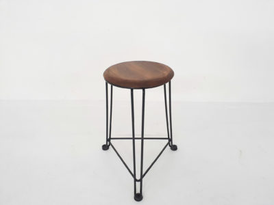 Tomado metal and wooden stool Model 550 by Jan van der Togt, The Netherlands