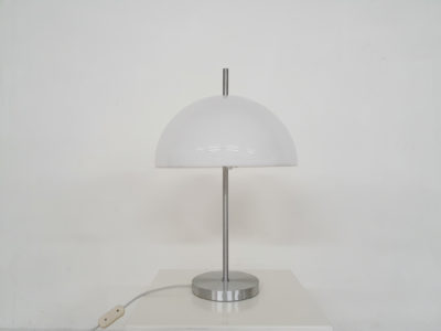 Raak 185 table light, chrome and white plexi, The Netherlands 1960's