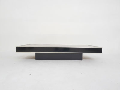 Willy Rizzo attrb. mirrored coffee table, Belgium 1970's