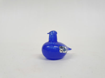 Oiva Toikka for Iittala blue glass bird, Finland 1970's