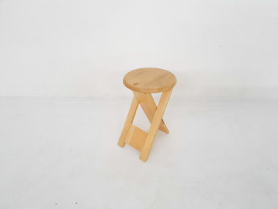 Adrian Reed for Princes design works blond  "Suzy" folding stool, U.K. 1980's