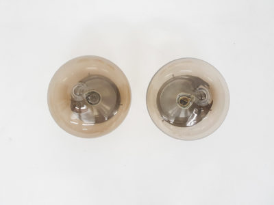Set of two Dijkstra glass ceiling or wall lights  “Drop” The Netherlands, 1960's