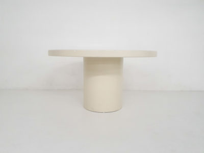 Mid-century round white fibreglass dining table, 1960's