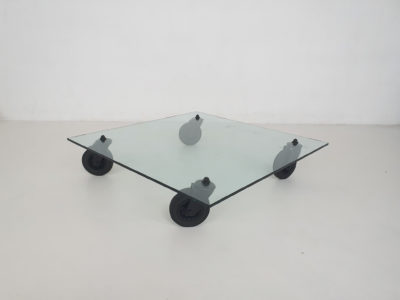 Gae Aulenti for Fontana Arte "Tavolo con Ruote" Italy 1980