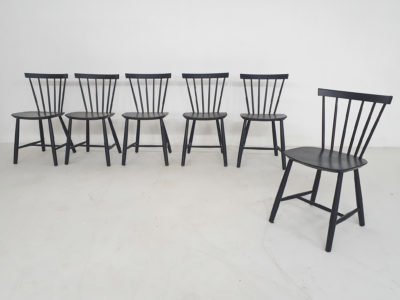 Poul M. Volther J46 spindle back chairs for FDB Mobler, Denmark, 1956